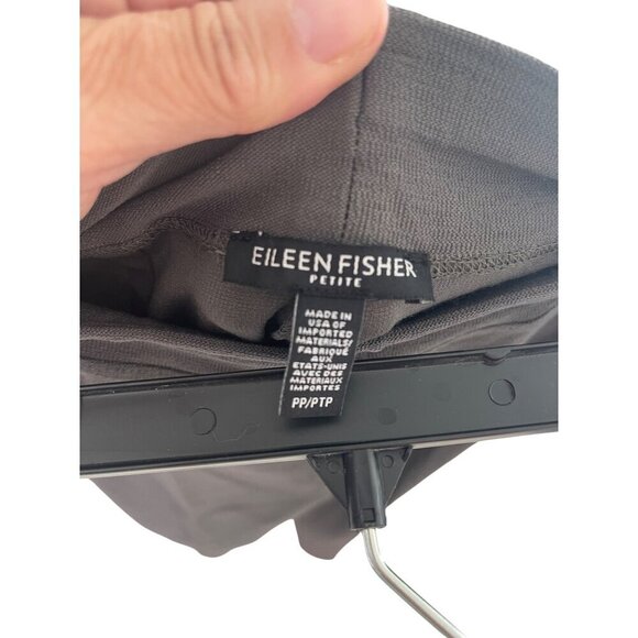 Eileen Fisher Womens Pants Size Small Gray Stretch Crepe Elastic Waist Knit - Picture 4 of 6